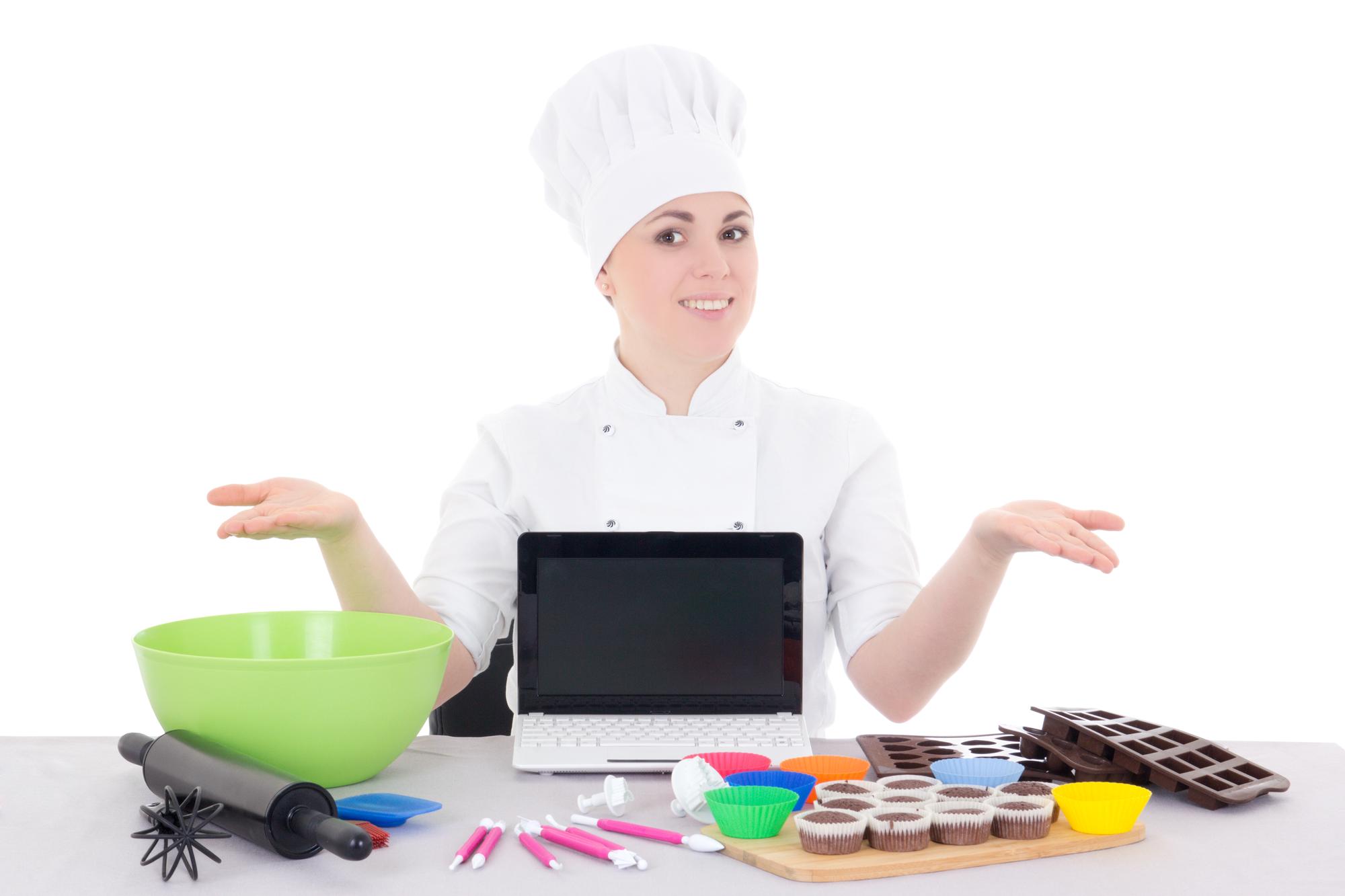 Chef durante una lezione online